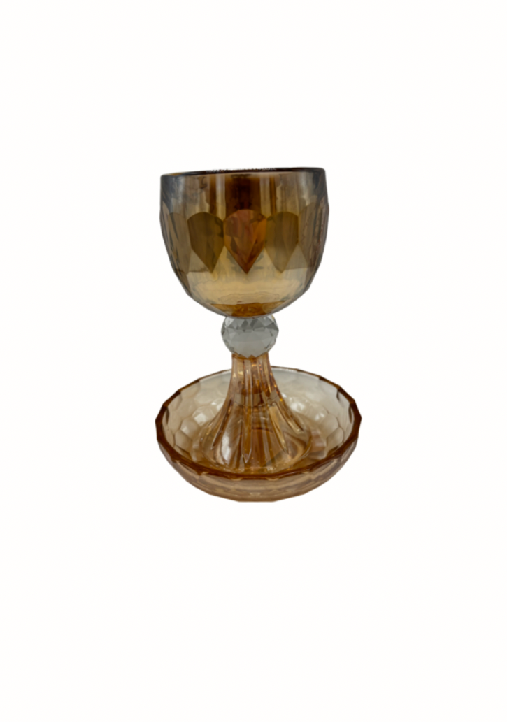 Verre de kiddouch doré