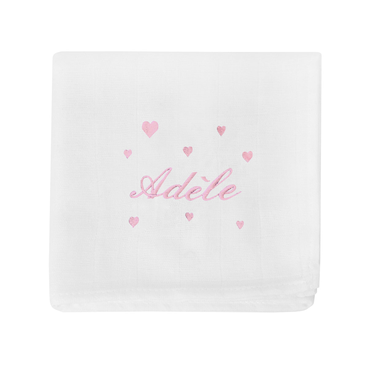Lange pour bébé Broderie Coeur