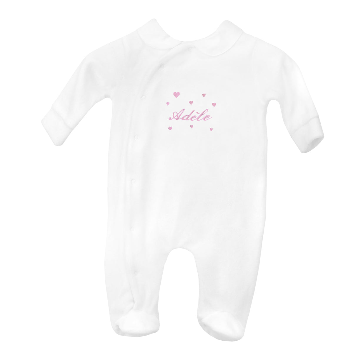 Pyjama Bébé Personnalisé Broderie Coeur