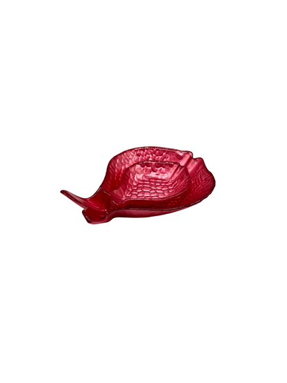 Coupelle Poisson en Verre Rouge – Petit Modèle