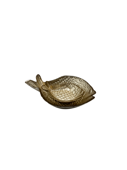 Coupelle Poisson en Verre Ambre – Grand Modèle