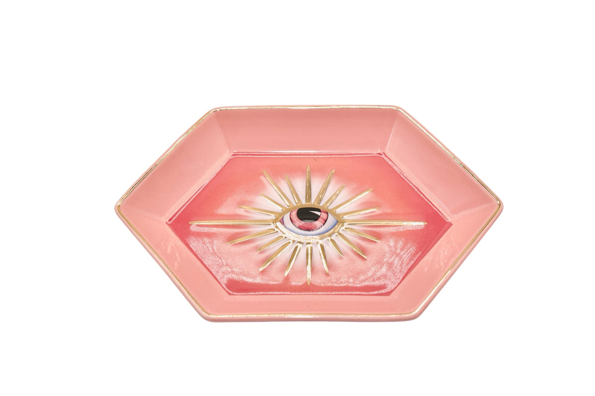 Coupelle Hexagonale Œil Rose