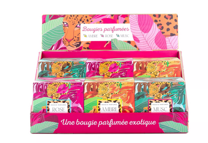 Bougies Parfumées Léopard et Fleurs