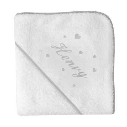 Cape de bain Broderie Coeur