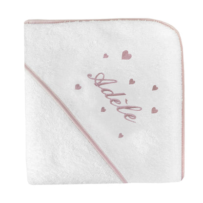 Cape de bain Broderie Coeur