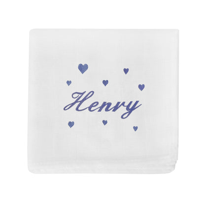 Lange pour bébé Broderie Coeur