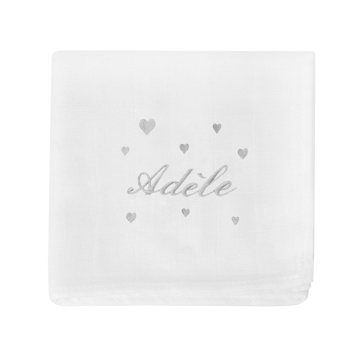 Lange pour bébé Broderie Coeur