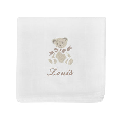 Lange pour bébé Broderie Ours