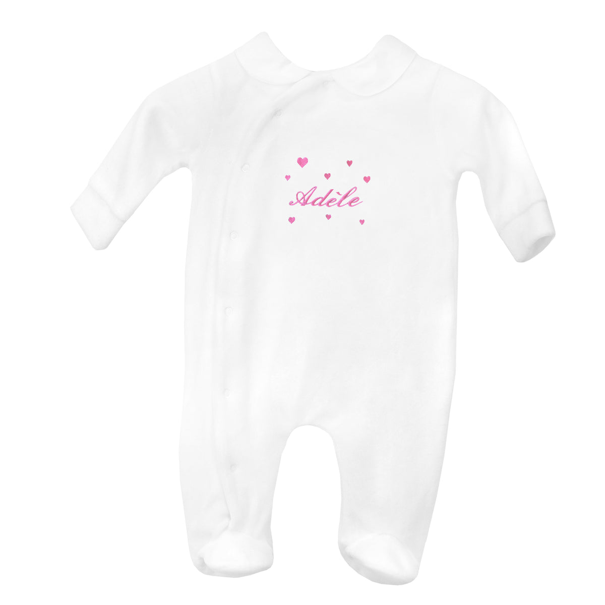 Pyjama Bébé Personnalisé Broderie Coeur
