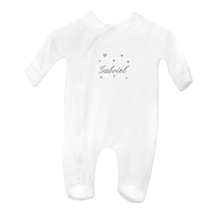 Pyjama Bébé Personnalisé Broderie Coeur