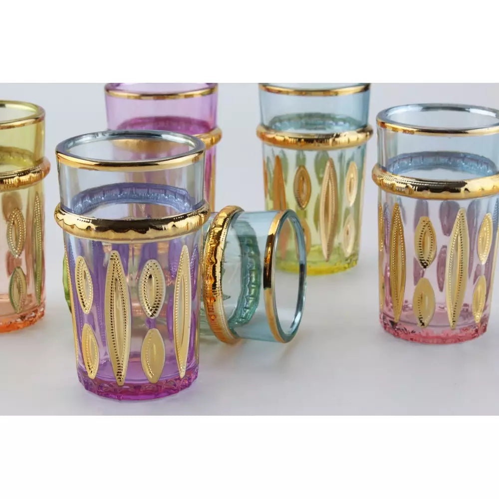 Verres à Thé Orientales Multicolores - Lot de 6